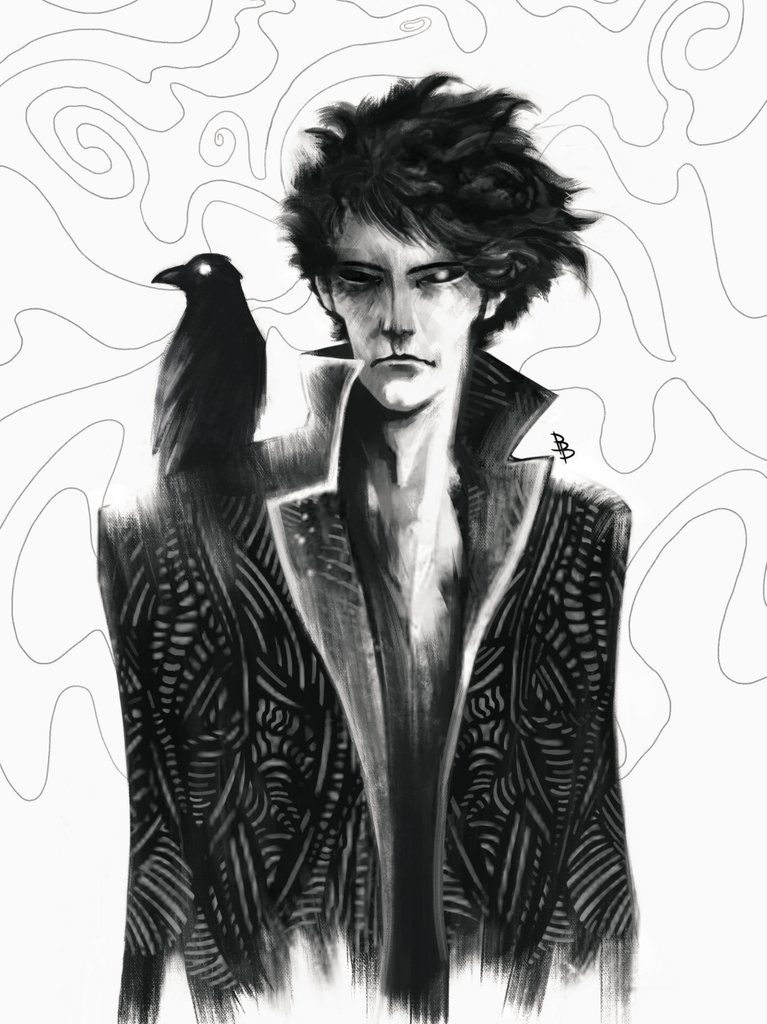 brancowho's tweet photo. Couldn't handle my hand after watching few episodes of #Sandman on #Netflix . Thanks for all cast and especially for @neilhimself https://t.co/9z5g5v8122