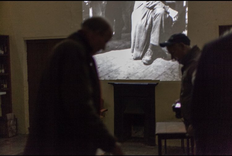 TrishLambe2's tweet photo. Krass Clement revisiting Drum for public art programme & AV installation in Anderson’s pub & artist #KevinFox contemporary artist-in-community commission in 2017 supported by @MonaghanHerita1 @creativeirl @artsinmonaghan @dfatirl @artscouncil_ie 🙏people of Drum @shirleyclerkin https://t.co/zVxEpJ0ENw