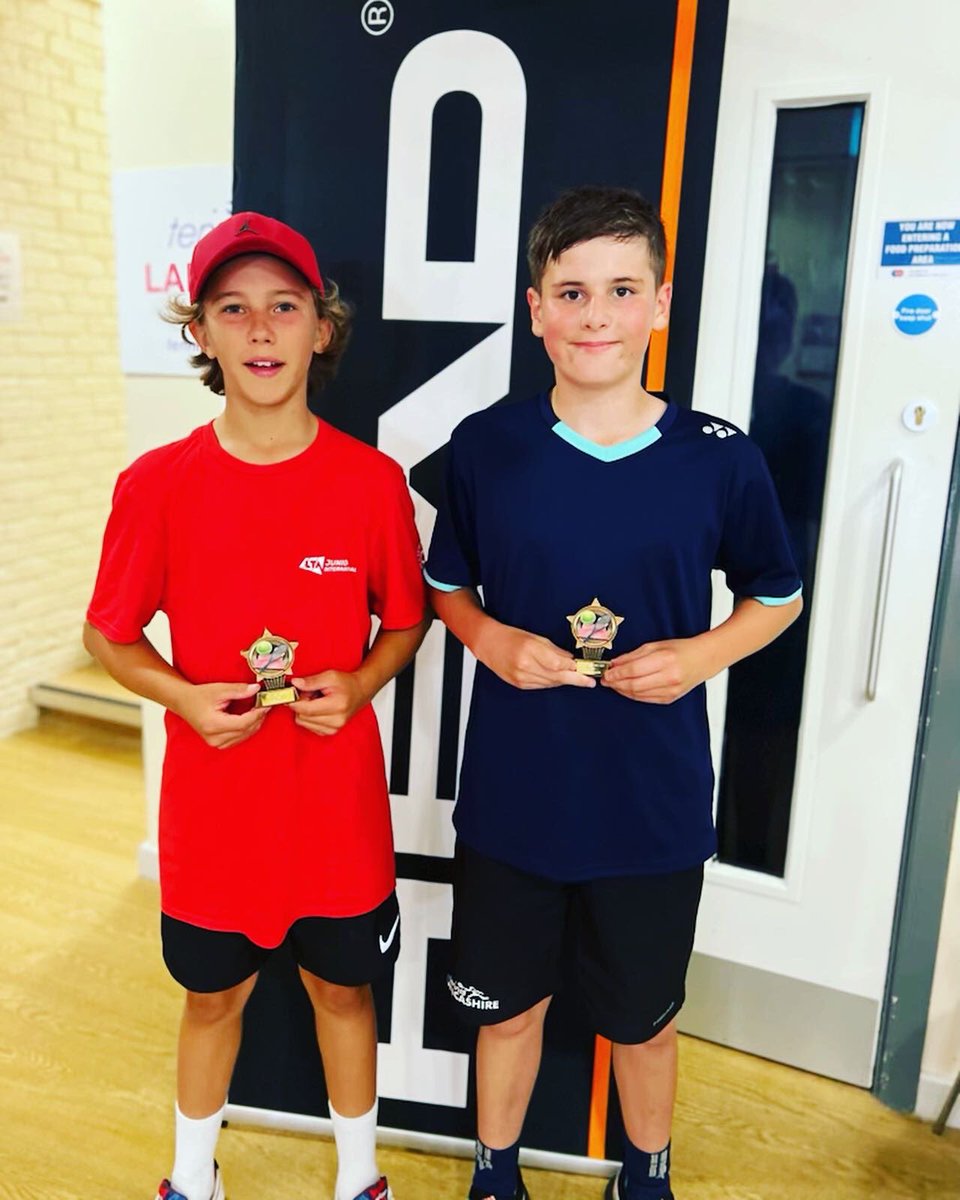Two doubles G3 12U wins for Stan this summer, at Ilkley with Hamish Young and at Head Wigan with Severijus Snarskis. 🎾🎾 <a href="/TennisLancs/">Tennis Lancashire</a> <a href="/MHRacquetsClub/">Markland Hill Racquets Club</a>