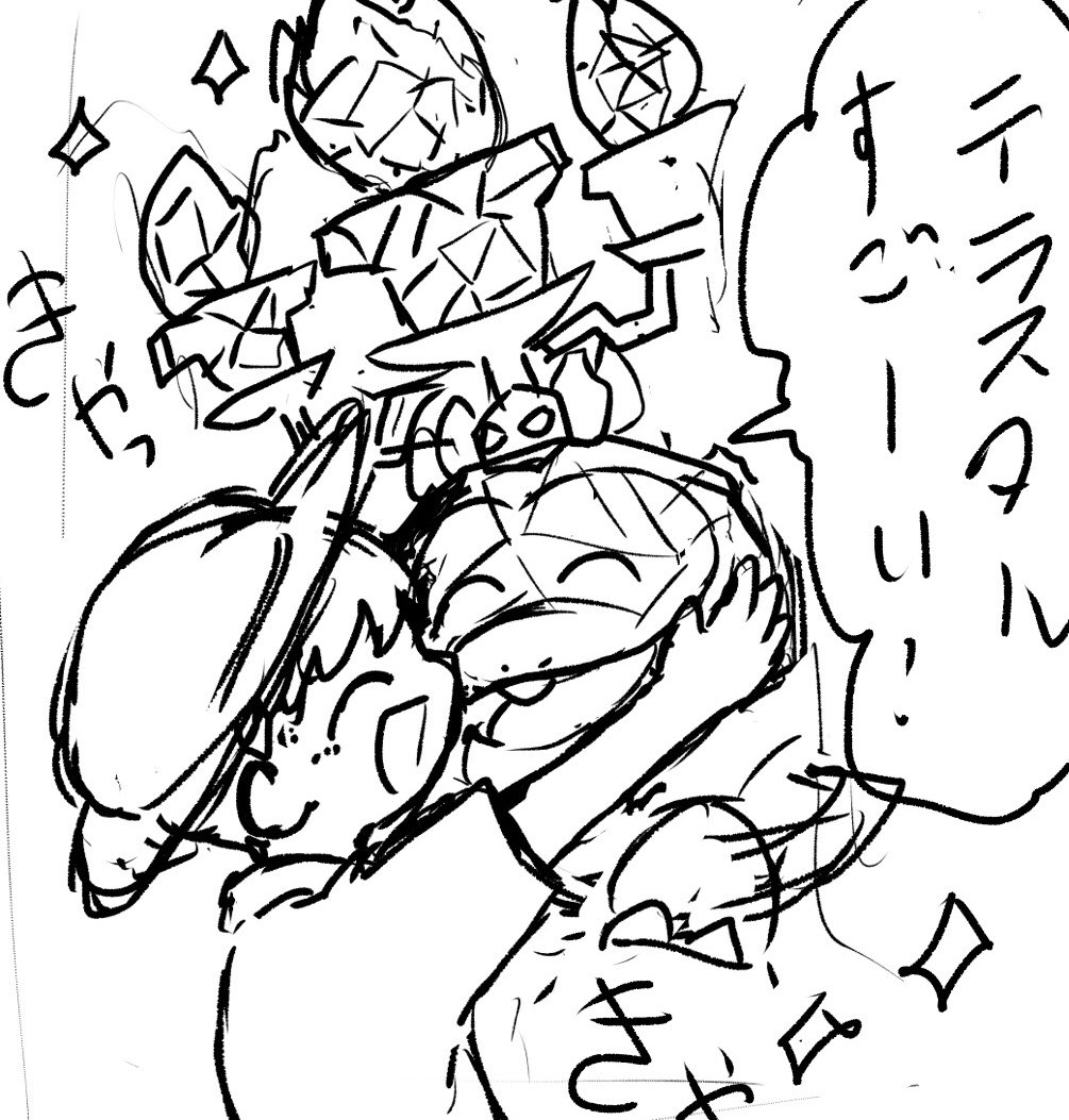 可愛い漫画を描いているぞ 