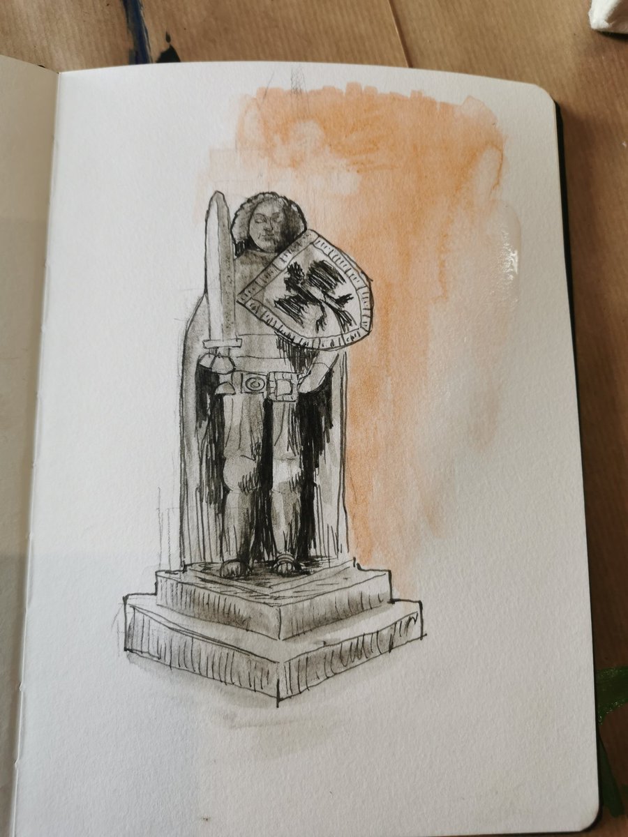 dieStiftetante's tweet photo. Skizze ,,Der Roland" im Urban Sketching Workshop #kleineKunstklasse #Bremen https://t.co/ouEthACzbe