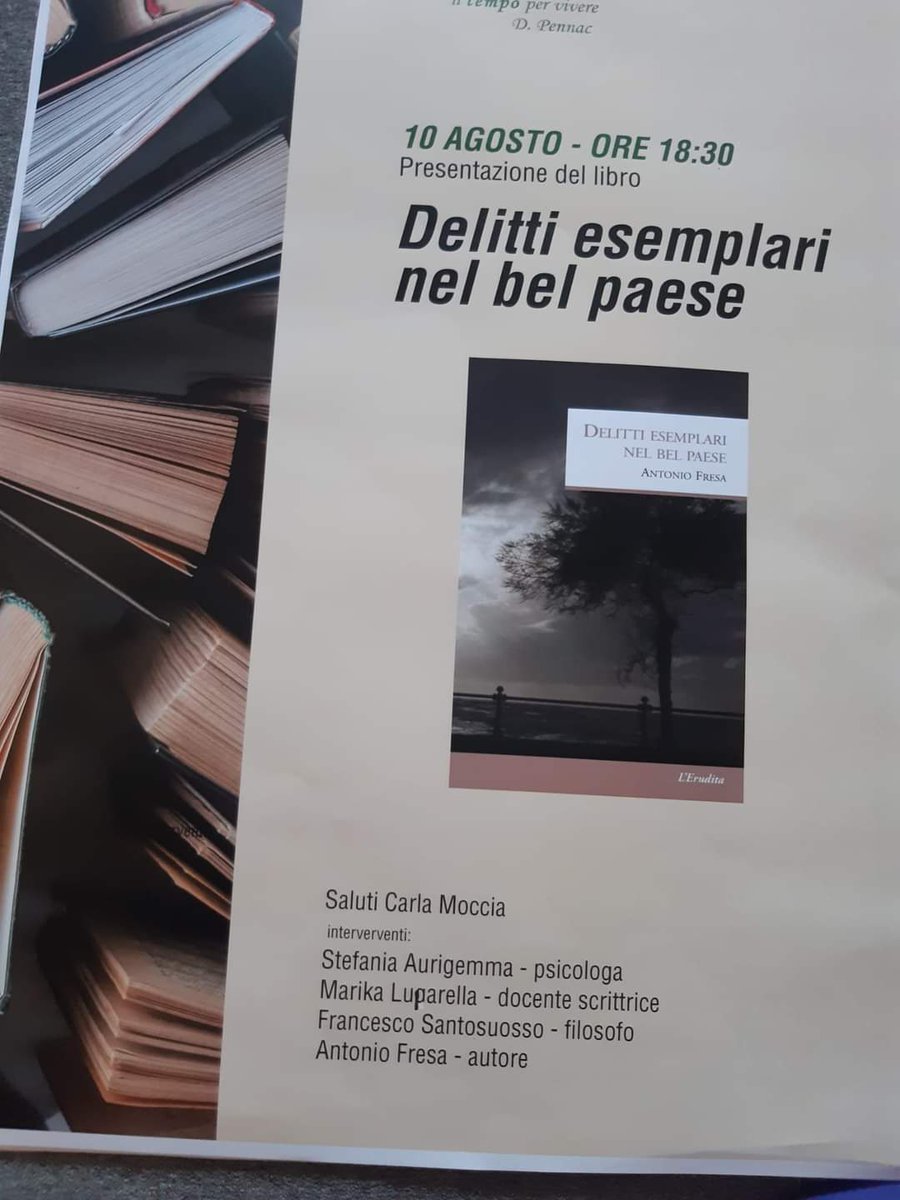 #arianoirpino #libri #incontri 10 agosto