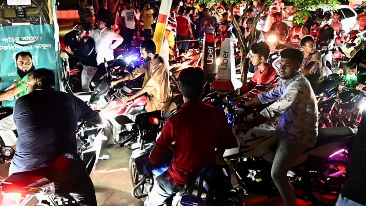 CNA on Twitter "Record Bangladesh fuel hike triggers huge queues https