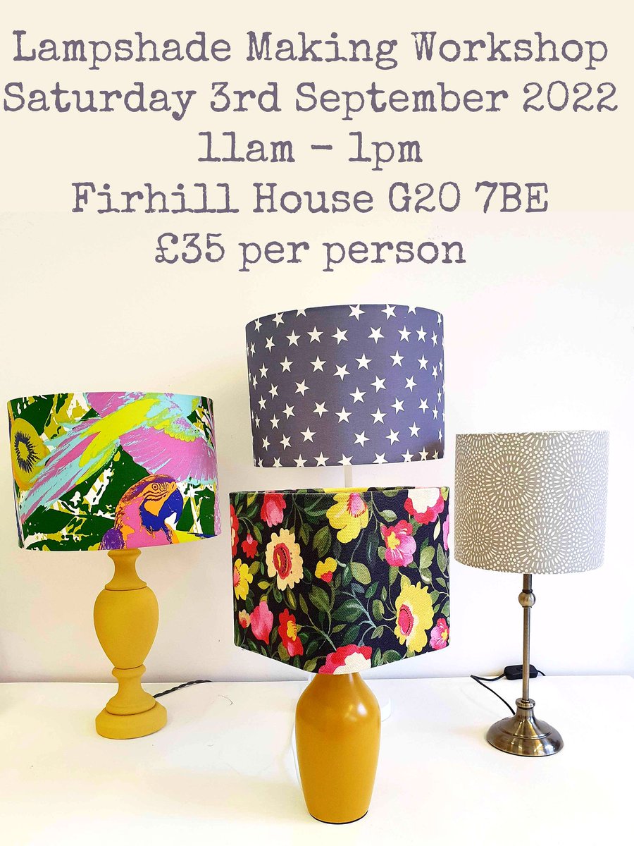 L1TTL3PLUM's tweet photo. A new date has been added for Lampshade Making Workshop.
You can book your place here:
https://t.co/SXgNs1dCfG https://t.co/Rns23Y1piL
