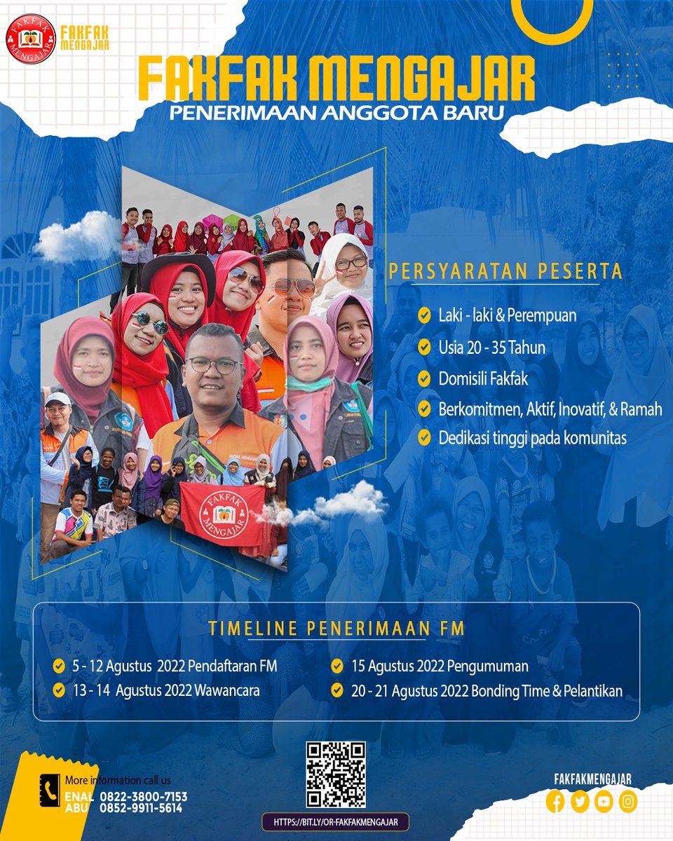 FakfakMengajar's tweet photo. Bukan siapa-siapa, kami hanyalah sekelompok Muda Fakfak yang selalu rindu bercerita lalu berupaya berbagi kebaikan lewat segala baik yang dapat kami kerjakan. https://t.co/OvG6gAdGNx