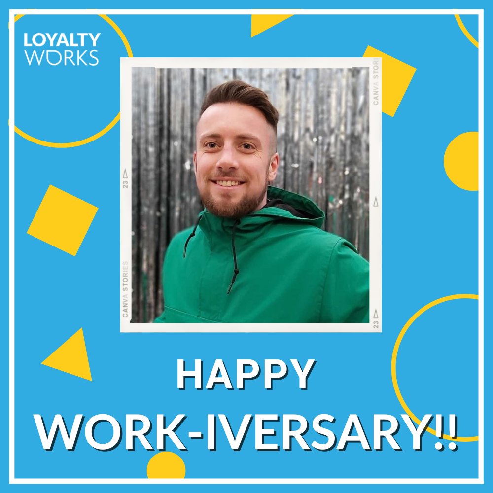 TheLoyaltyWorks's tweet photo. 🎉Happy Loyalty Works-iversary Ben! 🎉

It has now been 4 years since the day Ben started at Loyalty Works!

We are so thankful for all of your hard work and contribution! 👏

#loyaltyworks #culture #rewardandrecognition #longserviceaward https://t.co/QfhxUFhDqz