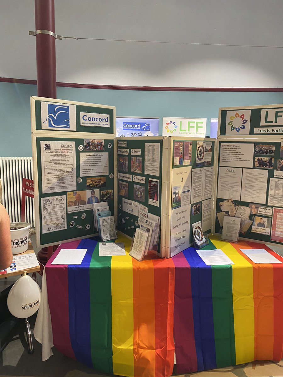 Hanging with @concordleeds and @LeedsCC_Faith at #LGBTinclusiveLeeds Market Place @ @LeedsCityMuseum 11-4pm today! Drop in and say Hi if you are out and about in town!