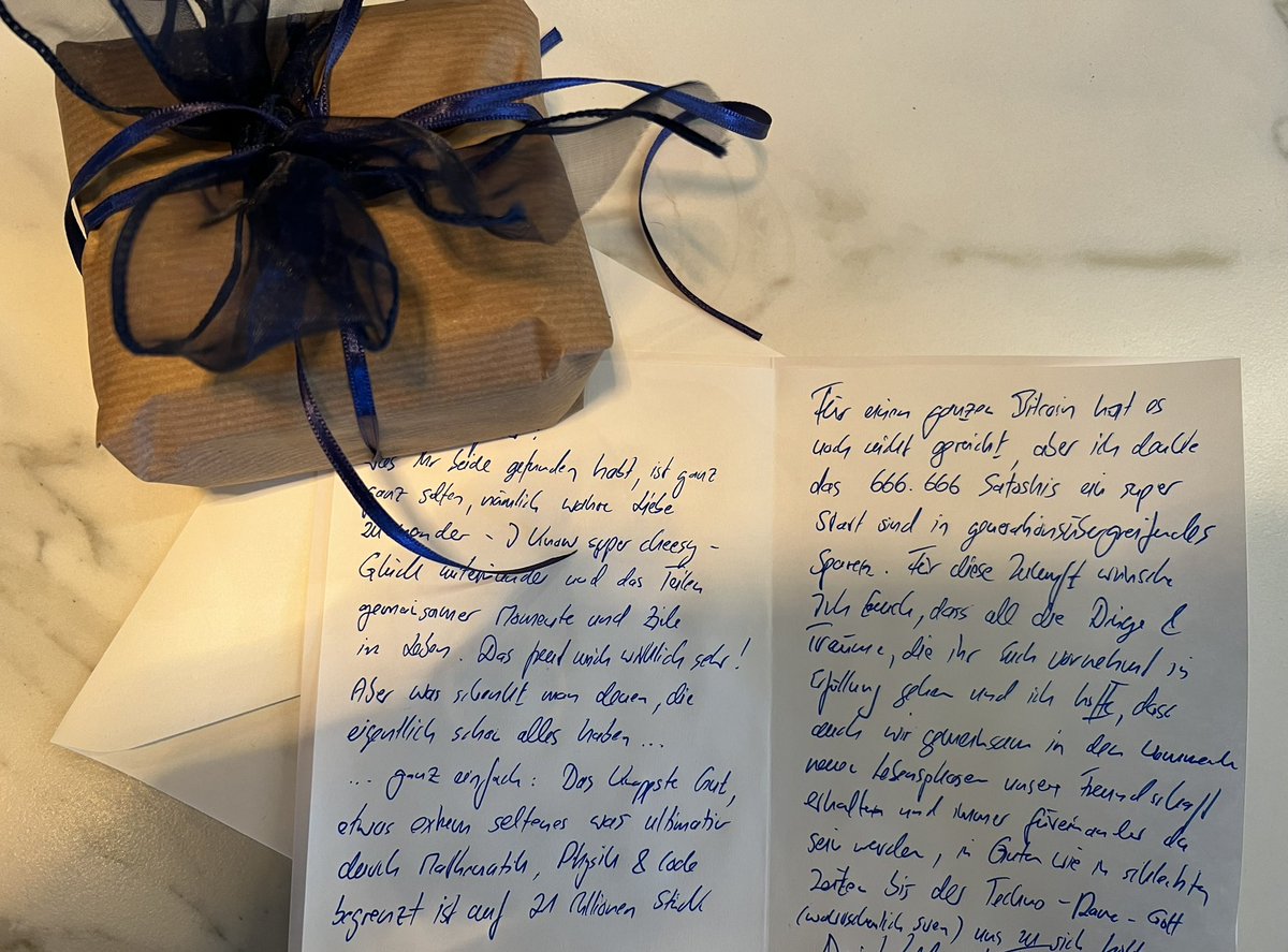 Its <a href="/OPENDIME/">OPENDIME®</a> wedding time again. 666.666 satoshis are supposed to bring them good luck, great health, many children and upcoming unforgettable techno raves. #bitcoin fixes present problems #btc fixes the marriage - long stretch I know 🤪😜🧡🧡🧡