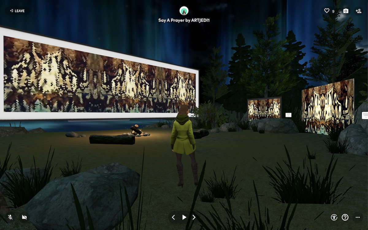 houseofthereseb's tweet photo. #ArtGalleries in the #NFTSpace? Is it the #nftmarketplaces / the #virtualartgalleries? OR is it primarly the curation that decides it?
Regardless I ♥️how @ARTJEDI1 have used & curated her work with @spatialxr's spatial tools & put it outdoors into the spatial wilderness.
👇her🧵 https://t.co/TOLZVZd846