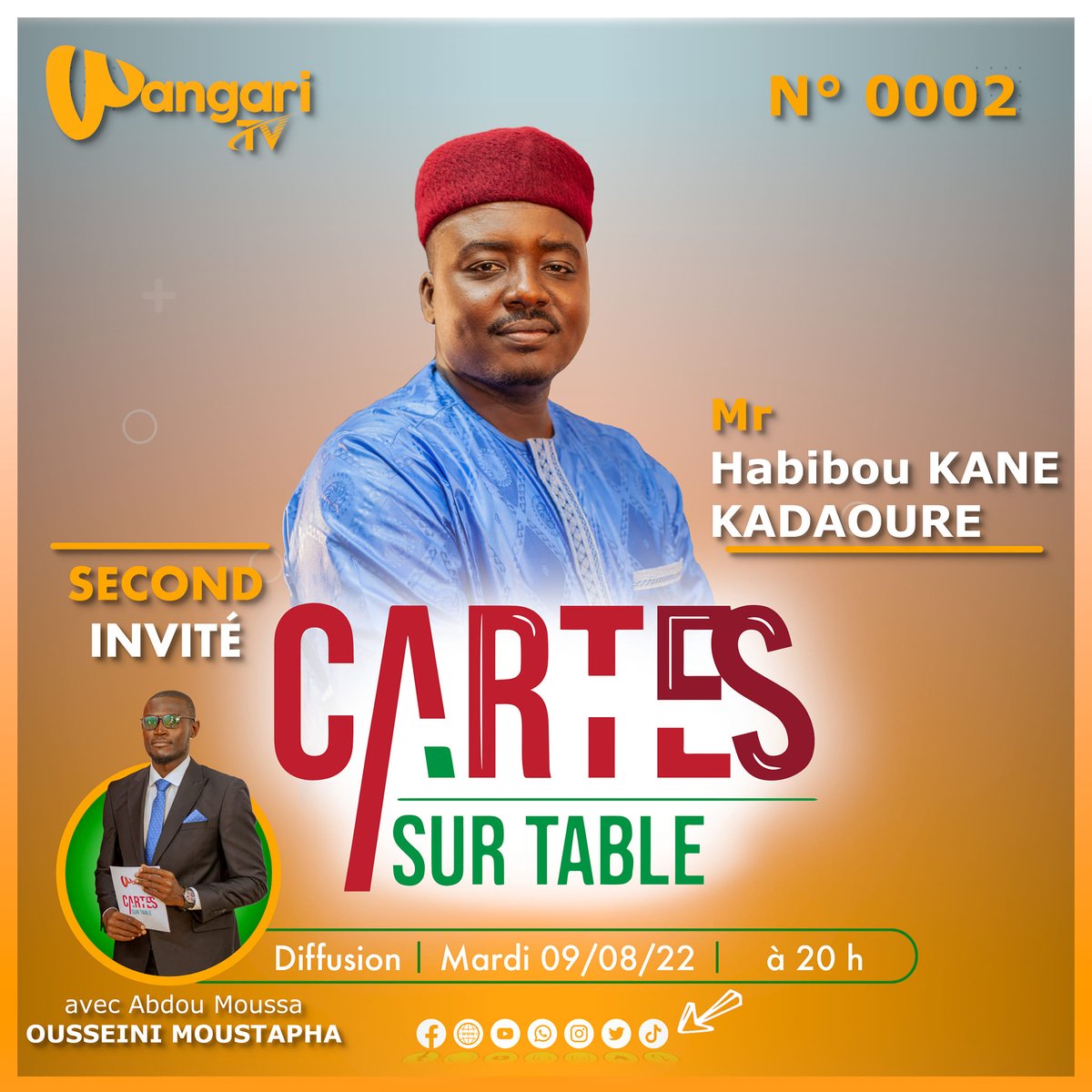 WangariTV's tweet photo. #WangariTV
#CarteSurTable_002
Vous aviez aimé le tout premier numéro de votre émission ''#CARTE_SUR_TABLE'' alors place au second.Une émission dans laquelle nous recevons une personnalité publique, issue de la sphère politique, culturelle, sportive, économique, religieuse etc... https://t.co/FtZU4Jqzl5