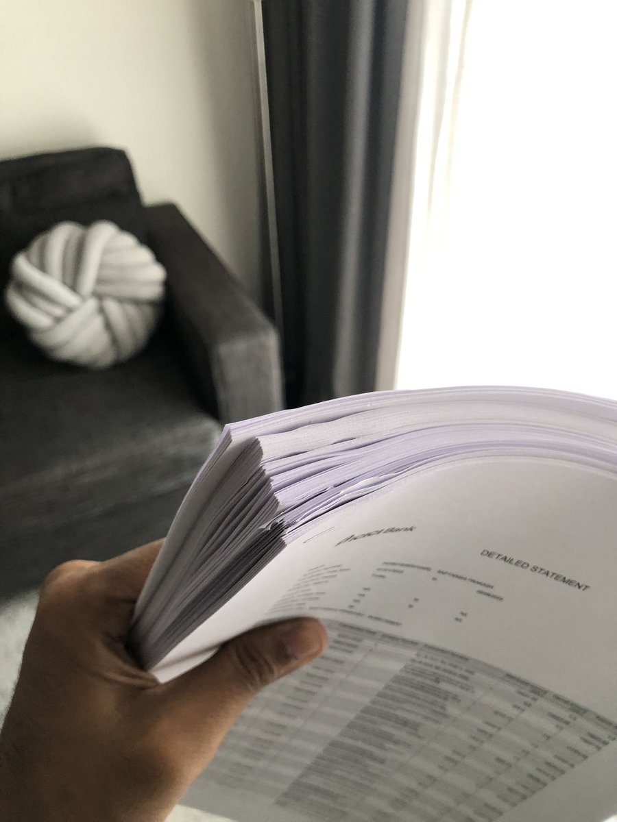 Applying for a tourist visa to one of the most developed countries of the world. This is amount of paper I m supposed to carry to prove that I have the money to stay there and come back 🙃