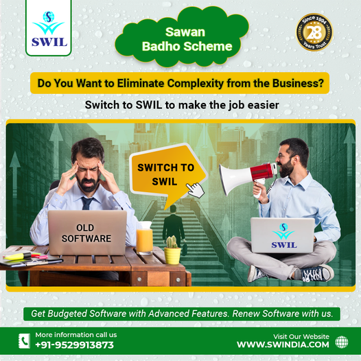 swilerpsoftware's tweet photo. SWIL brings the "Sawan Bhado scheme" to remove all the complexities in your retail/wholesale business. Call us for more information. 
📲+91 95299 13873
🌐https://t.co/utHsqFbFq2

#RetailManagementSoftware #WholesaleSoftware #SawanBhadoScheme #SwilSoftware #SwilCompany #SwilERP https://t.co/xAJnPSVa2A