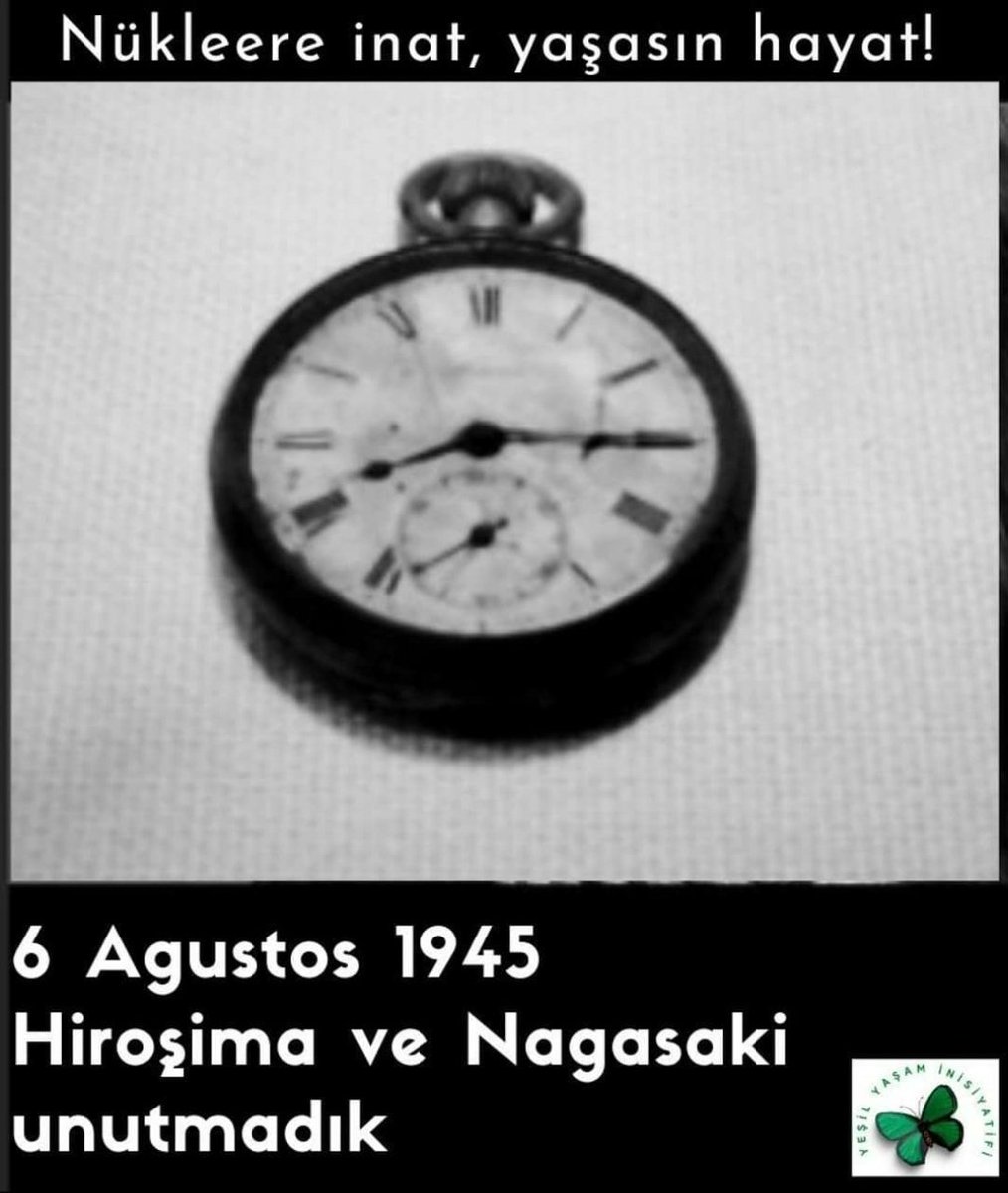Yeşil Yaşam İnisiyatifi (@YYinisiyatifi) on Twitter photo 2022-08-06 10:43:11 İnsanlığın en büyük utancı o an atıldı: 6 Ağustos 1945 Pazartesi saat 08:15'te...
#Hiroshima #HiroshimaDay
#Nagasaki
#nükleerehayır İnsanlığın en büyük utancı o an atıldı: 6 Ağustos 1945 Pazartesi saat 08:15'te...
#Hiroshima #HiroshimaDay
#Nagasaki
#nükleerehayır