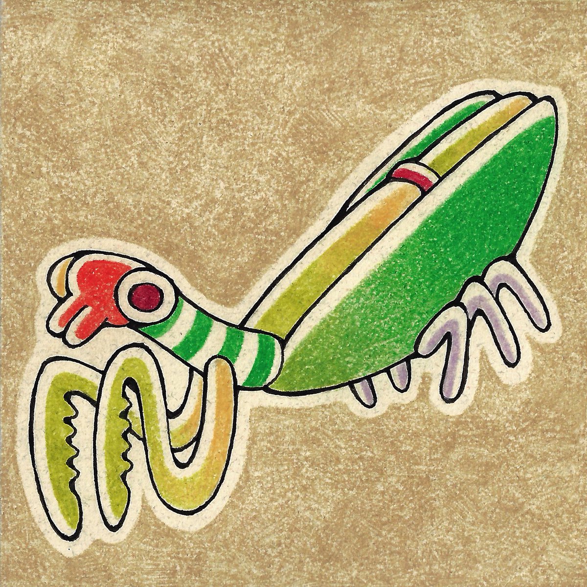 I’m too chickenshit to get a tattoo, but collecting nfts sometimes feels just as personal: a story inscribed not on skin but on the blockchain. What does your collection say about you? 

… If I did get one, this derpy praying mantis by <a href="/grelysian/">Gossamer Rozen 🐯 NYC</a> might be a contender!