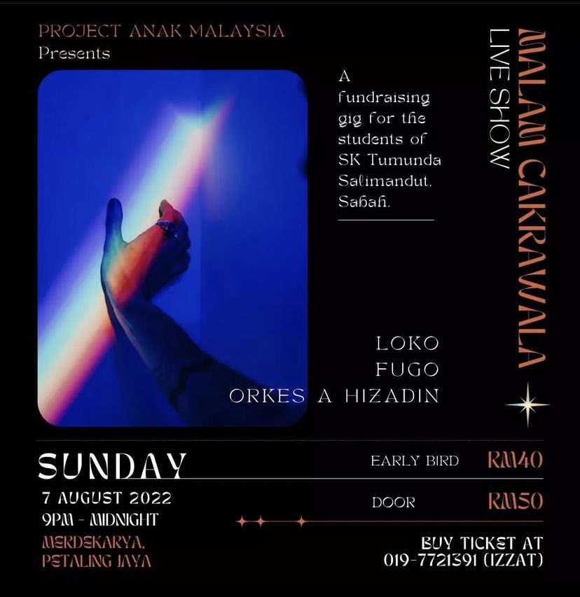 GuitaPlec's tweet photo. 🚨GIG TICKET GIVEAWAY🚨

We are giving away 2x ticket to Malam Cakrawala Live Show 

Event details
7 AUGUST 2022
9PM-MIDNIGHT

HOW TO WIN?
-like and RT
-Tag 2 of your gig buddy
-Follow @GuitaPlec

Winner will be announce tommorow morning
@ 9AM https://t.co/D0Lu8jXOGc