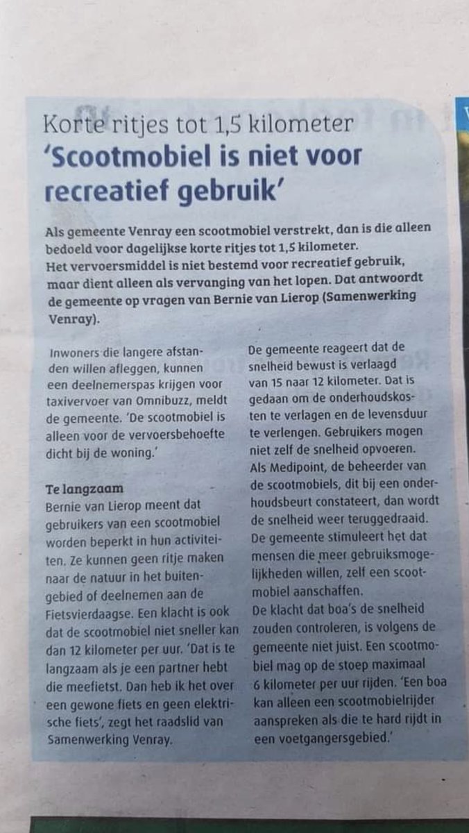 De <a href="/gemeentevenray/">Venray</a> van t padje. #idioterie <a href="/Iederin/">Ieder(in)</a> <a href="/mp_iederin/">Meldpunt Ieder(in)</a> #gemeentevenray #scootmobiel #inclusievesamenleving