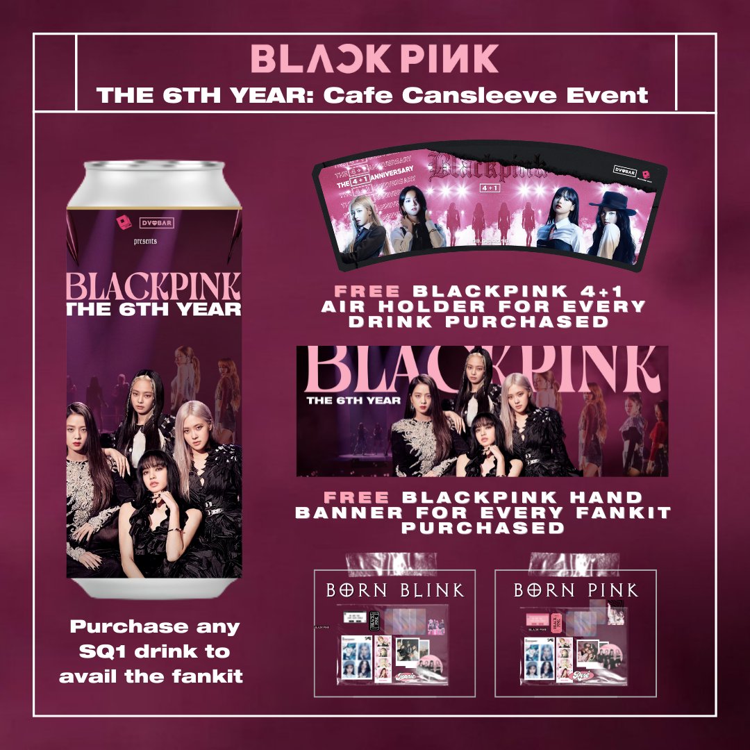 cafe_squareone's tweet photo. 🖤#BLACKPINK: THE 6TH YEAR ANNIVERSARY 🖤

📣🏁 BLINKS, August is our month 💕 Come and celebrate with SQUARE ONE CAFE for #BLACKPINK THE 6TH YEAR: CAN SLEEVE EVENT on August 7 - 31, 2022
@BLACKPINK
 #BLACKPINK #블랙핑크 #JISOO #JENNIE #ROSÉ #LISA #지수 #제니 #로제 #리사 https://t.co/vd7IltgSSA