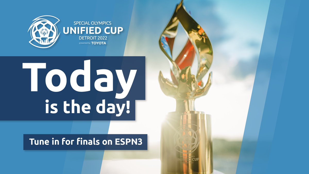 Today is the day! Don’t miss the live coverage of the Division One final matches of the tournament presented by @TOYOTA. Final matches will be streamed live on ESPN3 TODAY starting at 2 p.m. ET.

bit.ly/3Stvyha

#TogetherUnstoppable #LiveUnified <a href="/SpecialOlympics/">Special Olympics</a>