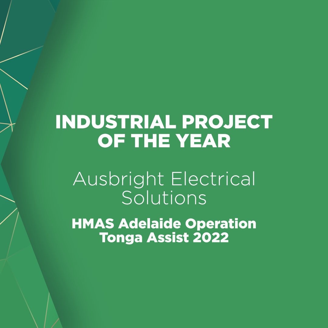 Master Electricians (@masterelectrics) on Twitter photo It's not every day you get the call to come and repair power to a navy ship! The Excellence Awards Industrial Project of the Year winner – Ausbright Electrical Solutions for the HMAS Adelaide – Operation Tonga Assist 2022 project. Thanks to award sponsor CABAC. #meaawards2022 It's not every day you get the call to come and repair power to a navy ship! The Excellence Awards Industrial Project of the Year winner – Ausbright Electrical Solutions for the HMAS Adelaide – Operation Tonga Assist 2022 project. Thanks to award sponsor CABAC. #meaawards2022