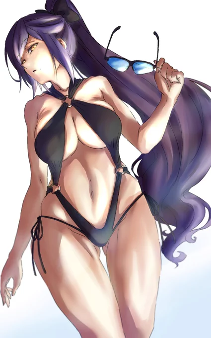 #イラスト #アイサガ カリンちゃんの水着絶対イカつい 