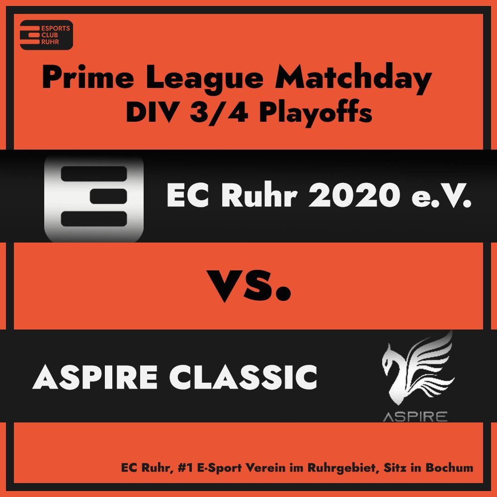 ECRuhr's tweet photo. [#ECRLOL]

ES IST PLAYOFF ZEIT! 
Wir sind wieder in den DIV 3/4 Playoffs und dürfen in Runde 1 gegen @lol_aspire Classic ran! #ECRWIN 

🔝 @ZerO_SyRaX 
🌲 @Freakyylol 
🧙‍♂️ @Nilge_Live 
🔫 @TraptrixSuzuya 
🚑 @Lukas_Shiny https://t.co/OTEu6l29Kk