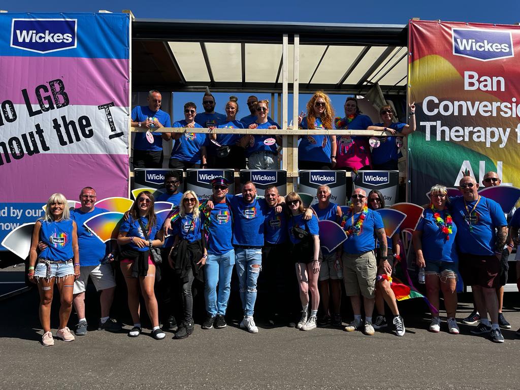 Proud to take part in @PrideBrighton this weekend to celebrate their 30th year, and even prouder of our LGBTQ+ Network who work hard every day to make sure everyone can feel at home at Wickes #BrightonPride #LetsDoItWithPride #LGBTWithTheT