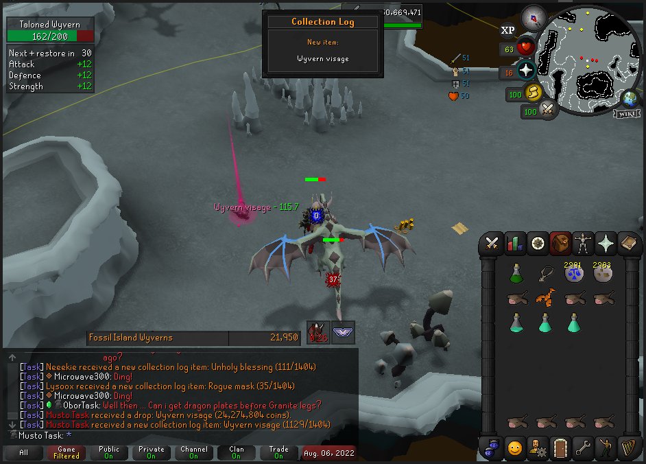 After a nice summer break 🏖️
Wyvern visage 😊 21950 kc
71/73 slayer log