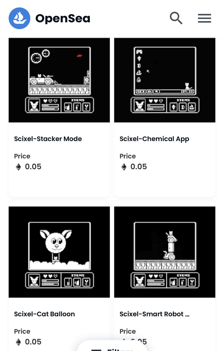 SCIXEL UPDATED!🔥
Start at  0.05 ETH 🎉
Available on <a href="/opensea/">OpenSea</a> 
Thanks for enjoyed my lab!
Gen1 56/100🚀
57 items
28 owners
3.9 eth
opensea💎
opensea.io/collection/sci…
discord🎉
discord.gg/MdTvEYjY
#NFTCollection #OpenSeaNFT #NFTGiveaways #NFTTHAILAND