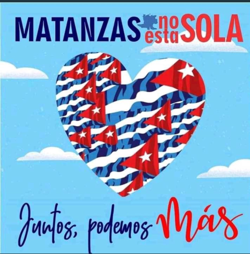 #FuerzaMatanzas, toda Cuba 🇨🇺 está con ustedes.
<a href="/MincinCuba/">Comercio Cuba</a>