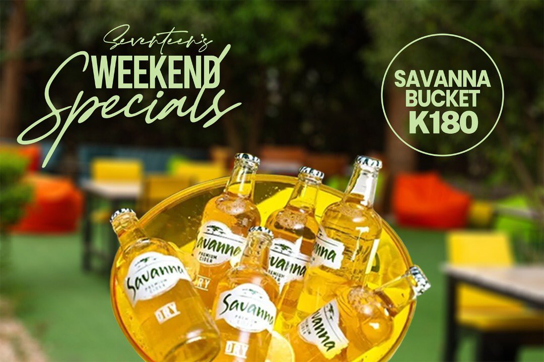 SeventeenZm's tweet photo. It’s game season & we give you the best of everything, from this season’s live action matches to our exquisite fishbowls, Malawi Gin and of course buckets of hunter’s dry and savanna served to your satisfaction ❤️
#seventeenZm
#EPL2022⚽️❤️
#ThePerfectPlaceToRelax https://t.co/jGDemh3utm