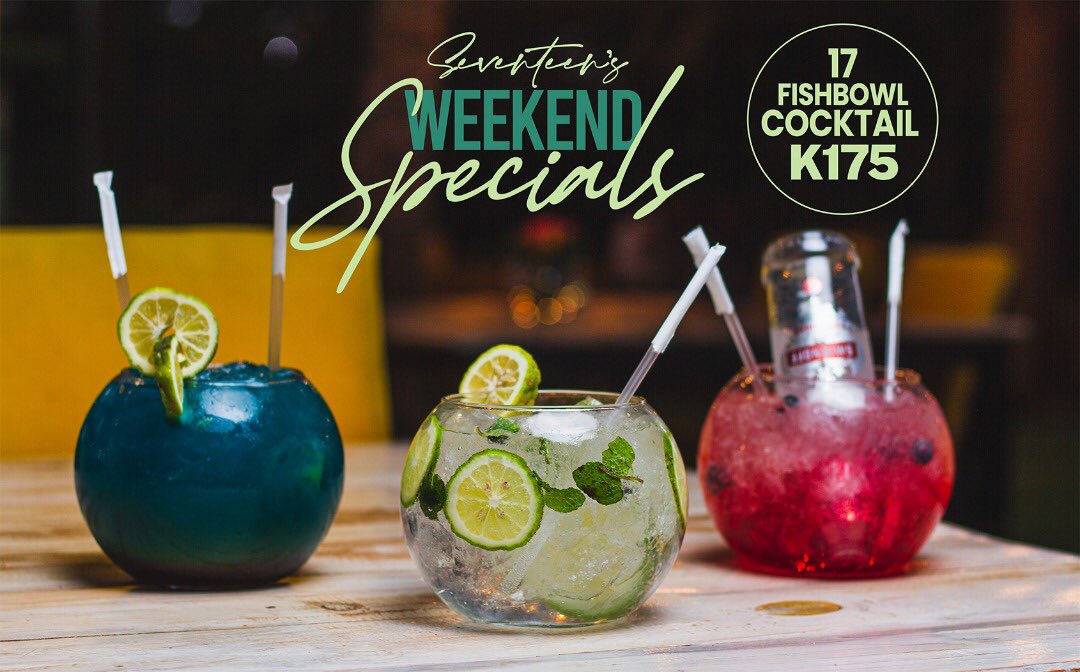 SeventeenZm's tweet photo. It’s game season & we give you the best of everything, from this season’s live action matches to our exquisite fishbowls, Malawi Gin and of course buckets of hunter’s dry and savanna served to your satisfaction ❤️
#seventeenZm
#EPL2022⚽️❤️
#ThePerfectPlaceToRelax https://t.co/jGDemh3utm