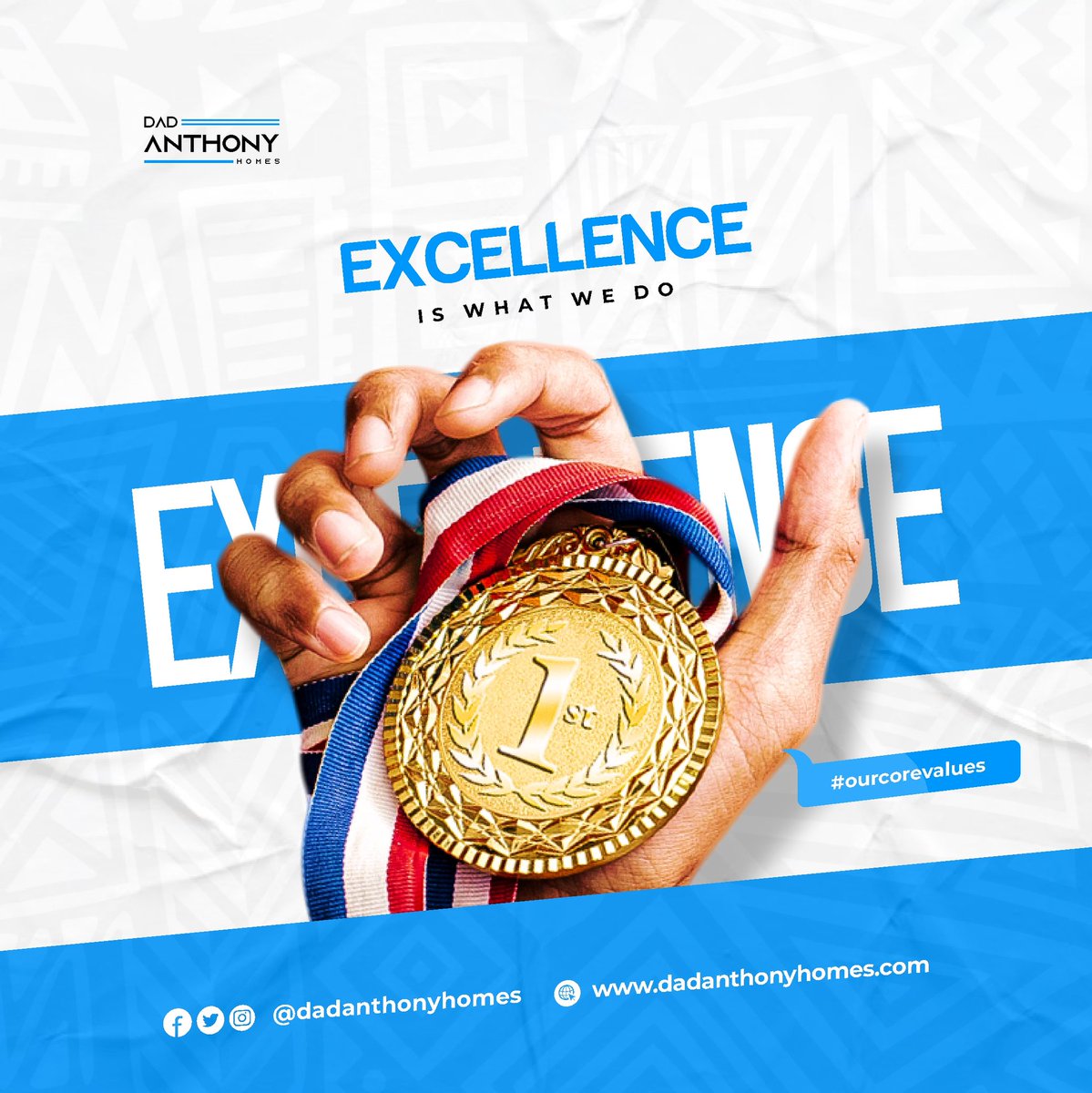 dadanthonyhomes's tweet photo. EXCELLENCE is what we do.

#OurCoreValues #DadAnthonyHomes https://t.co/T6yKNQPuvI