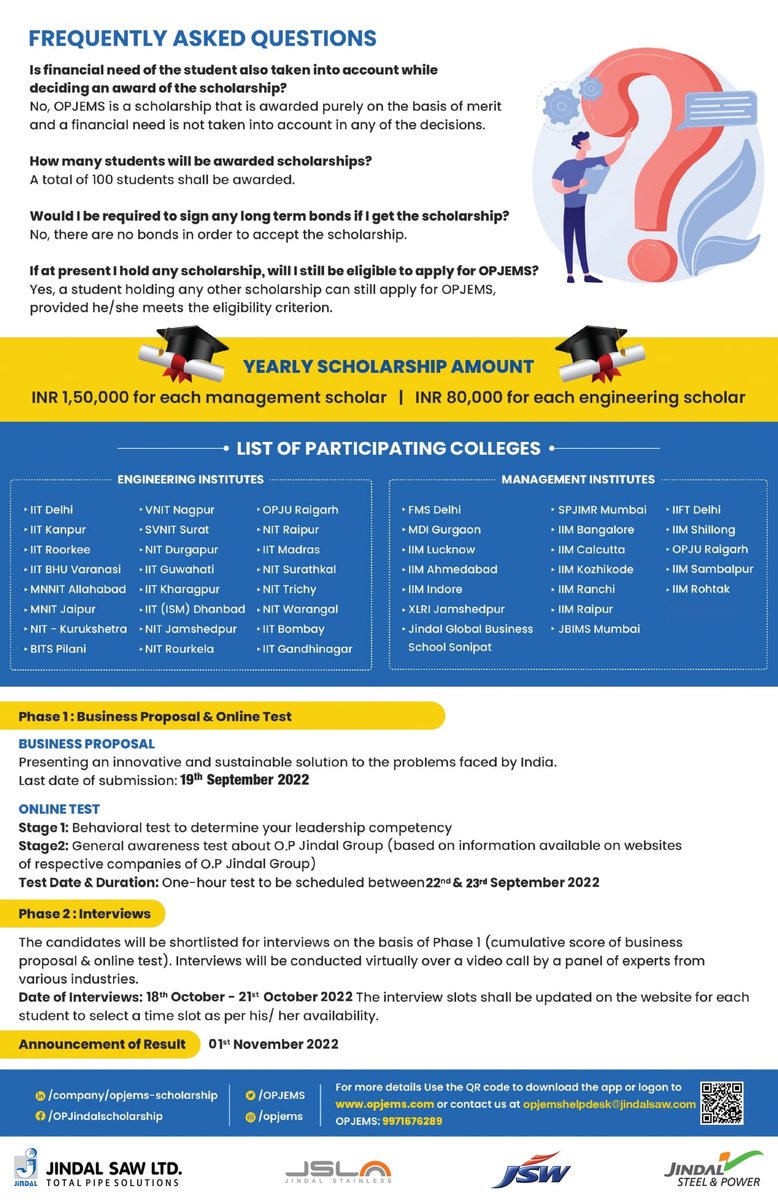 OPJEMS's tweet photo. We are back!!! 

We are launching Opjems tomorrow 

#opjems #scholarship2022 #managementscholarship #engineeringscholarship #education #scholarshipopportunities #learning #scholarshipprogram #BITSPilani #IITBHUVaranasi #IITBombay #IITDelhi #IITGandhinagar #IITGuwahati #IITKanpur https://t.co/nBx6tcaQUt