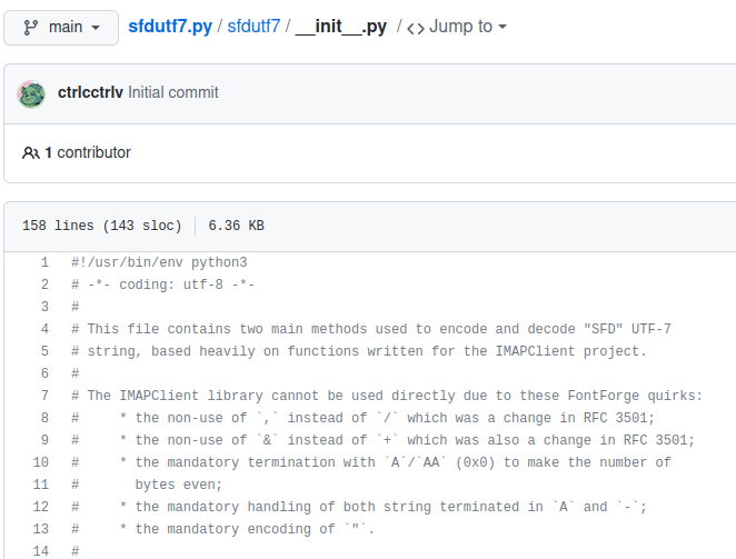 FontForge tweet picture