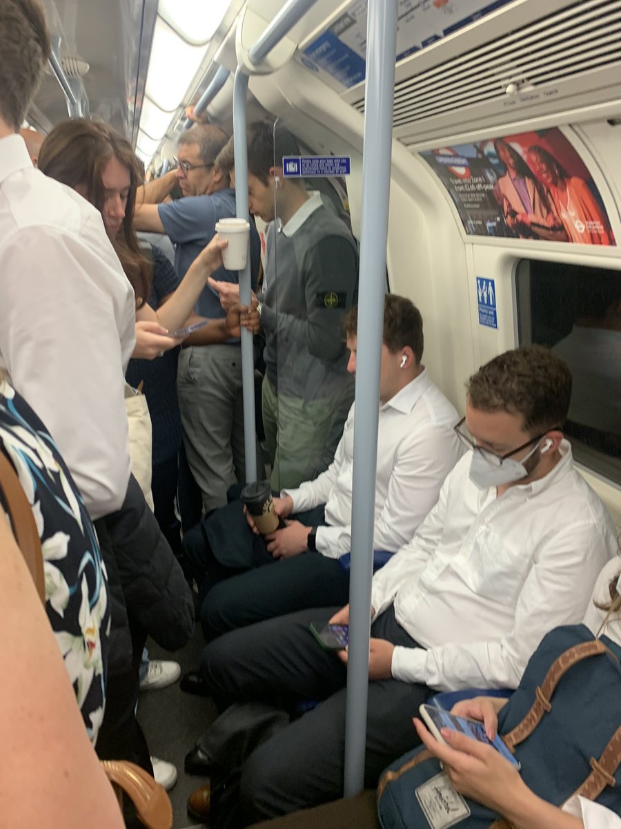 badge_is_in's tweet photo. Forget Mona Lisa, there’s new artwork behind glass to admire.

Can’t risk commuters brushing past the badge and damaging the fabric, it needs to be preserved.

He’ll have no trouble getting off at his stop, awaiting passengers forming a guard of honour for the #badgein.

9.2/10. https://t.co/5ZcLYslxTO
