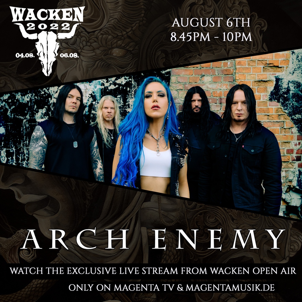 WACKEN! We'll see you TONIGHT at 8.45pm at the Faster Stage! We'll be playing a bunch of new songs, so let's do this! 🔥🤘🏻

If you can't be there, you can watch our entire show for free via magentamusik.de 🤘🏻

#archenemy #wacken #live #magentamusik #livestream