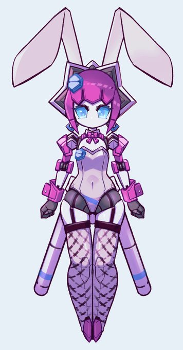 元の色は胴も脚も白なので白バニーも 