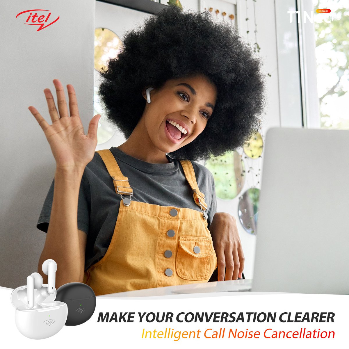 itelNigeria's tweet photo. Do you have an important call? Goodbye outside noise. 👋🏼
The #itelEarbudsT1Neo features intelligent call noise cancellation and more.😍
Click here to get yours: https://t.co/uYlODoZ5I6
#GoWirelessBeFree
#SmartLifeBrand https://t.co/svkFqoLMas