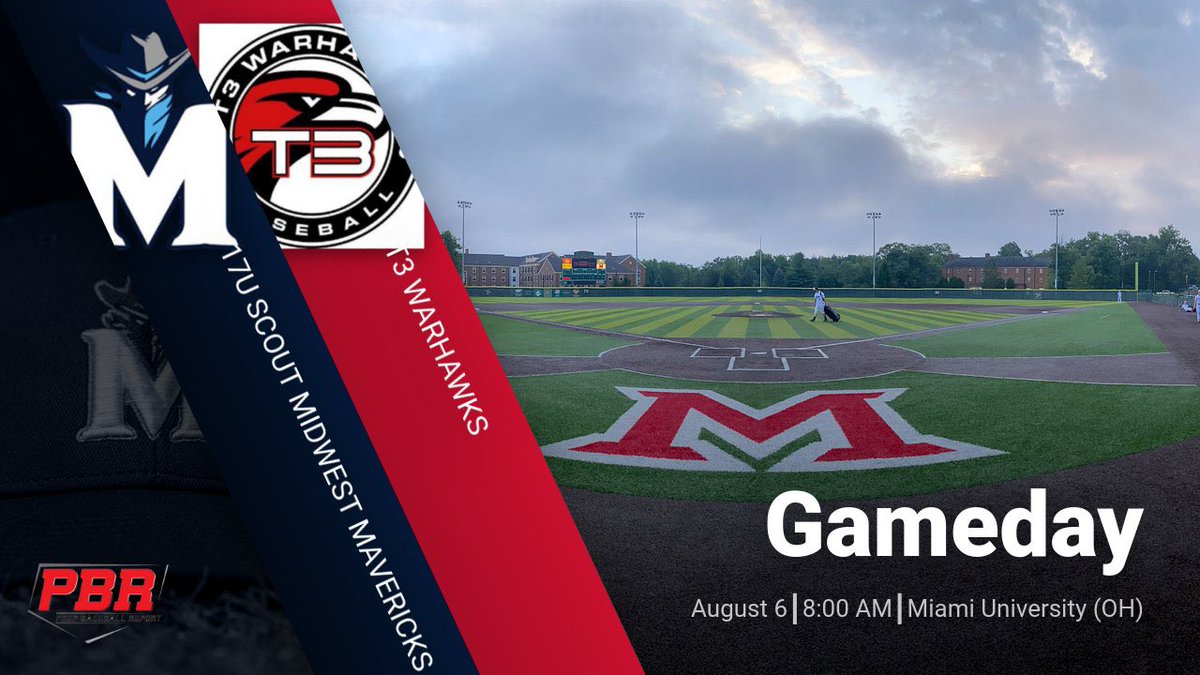 mwmavs's tweet image. 🚨GAME TIME🚨 

⏰8:00 AM 
📍Miami University┃ Oxford, OH
🤠 17U Mavs v T3 Warhawks 

@MiamiOHBaseball @T3Warhawks_Mez @PBROhioScout @PBRMissouri @PBR_Moulder @Flames_Tourneys #mwmavs #uncommitted #pbrtoc