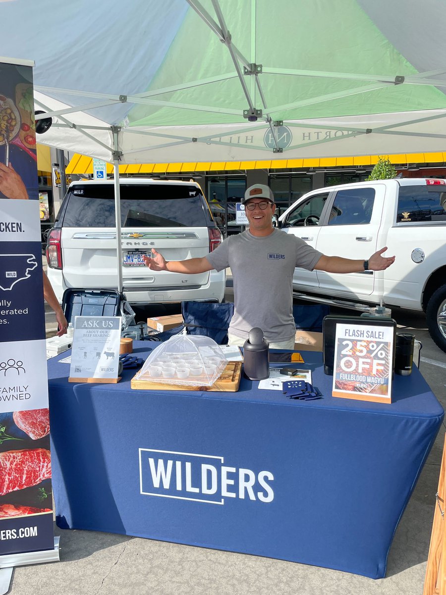 hey <a href="/VisitNorthHills/">North Hills Raleigh</a> <a href="/WNFIV/">William Needham Finley IV</a> <a href="/BonnerGaylord/">Bonner Gaylord</a> <a href="/pennholderness/">Penn Holderness</a> and all of my other North Hills ITB folks…go visit my boy at the wilders booth during the midtown farmers market today 8-12! Wagyu Beef and Berkshire Pork raised humanely in NC!