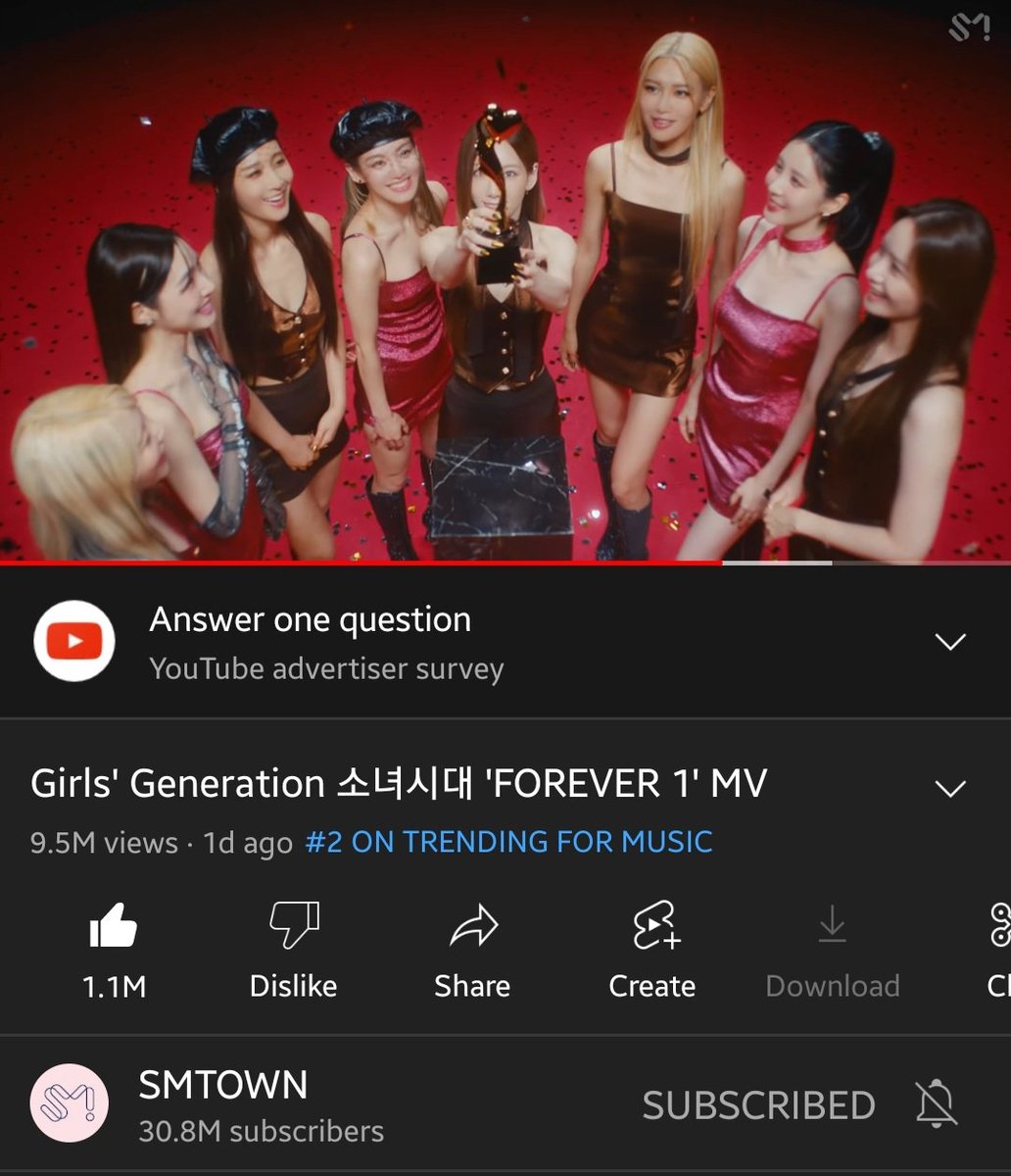 lovingfaves's tweet photo. NO. 2 TRENDING FOR MUSIC 🎶🥰
@GirlsGeneration SNSD FOREVER 1 MV
🎵😍💗👇👈☝️👉🥰
https://t.co/3DKtbnEBFa
#GG4EVA #Girls_Generation #TAEYEON #SUNNY #TIFFANY #HYOYEON #YURI #SOOYOUNG #YOONA #SEOHYUN #SNSD #SNSD15ThAnniversary #SNSDisBack https://t.co/3NUmgfj0jN