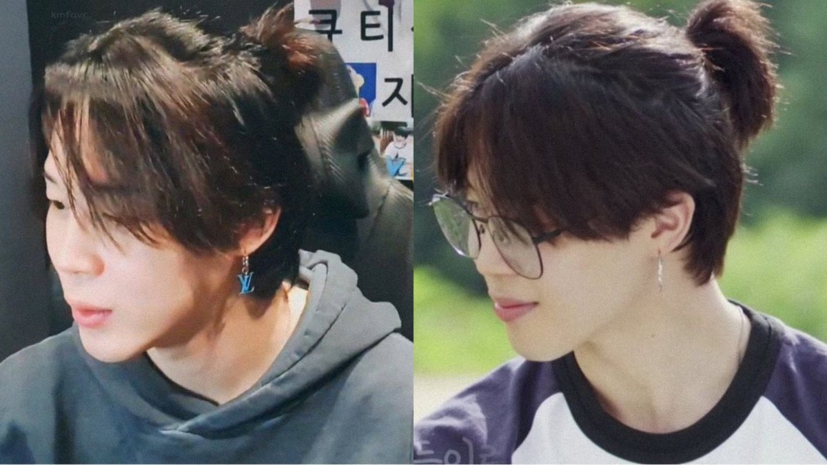 PJML00KS's tweet photo. jimin ponytail my beloved https://t.co/rLODdBBISe