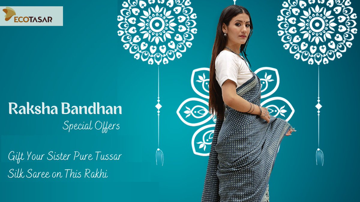 EcoSareeClub's tweet photo. Shop for your sister, and share the bond of love and happiness with Eco Tasar's latest and exclusive collection of Pure Silk Sarees.

Order now :
Call/WhatsApp- 9667793940
Email: info@ecosareeclub.com
#rakhisale #rakshabandhan2022 https://t.co/quM1KgIspY
