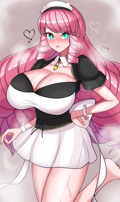 メイド服のマノレバスちゃんを描きました!!! 