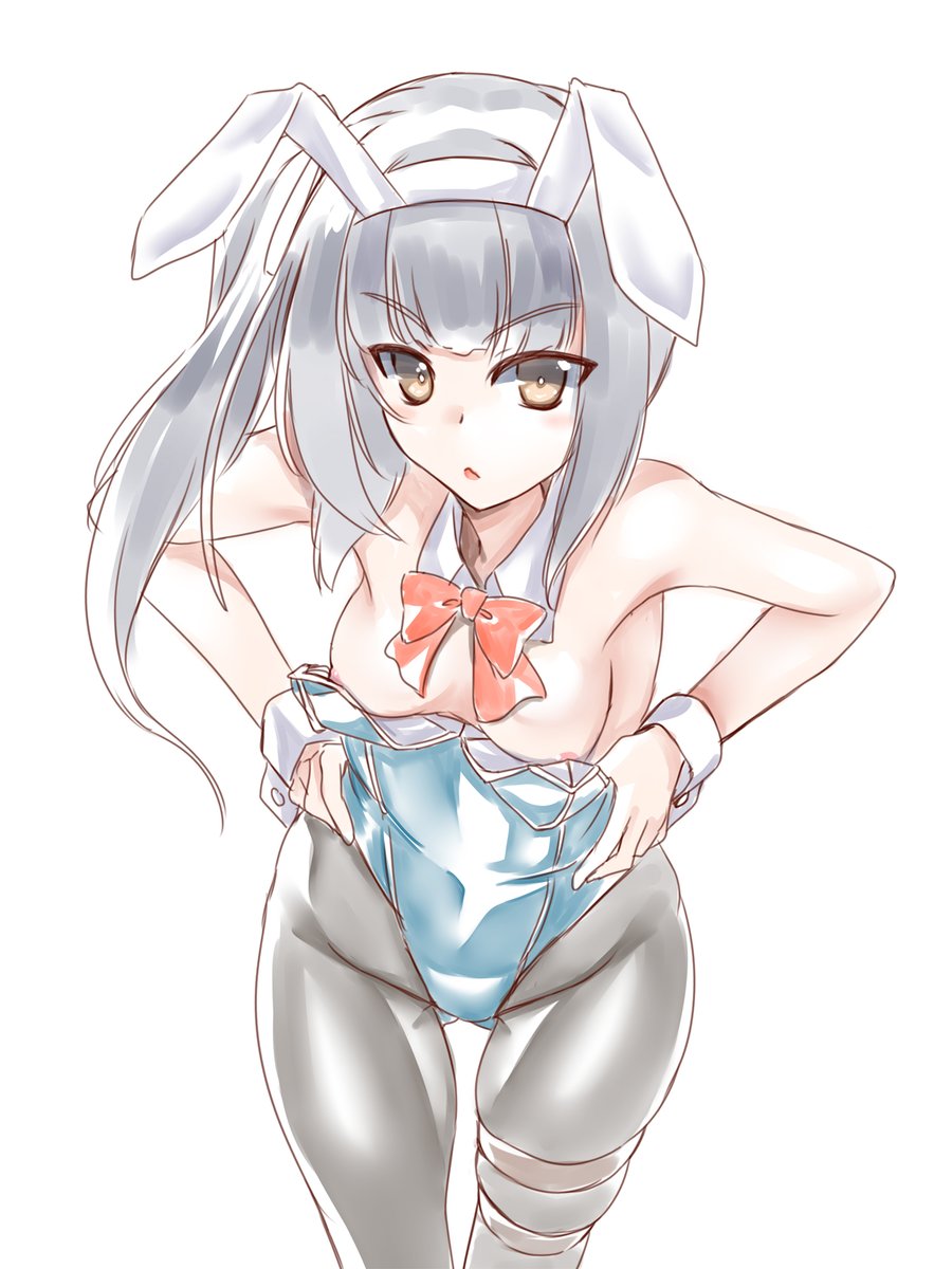 Д◎) 「着てあげたわよ!! この〇ズ!!」
#バニーガール #艦これ "霞さん 