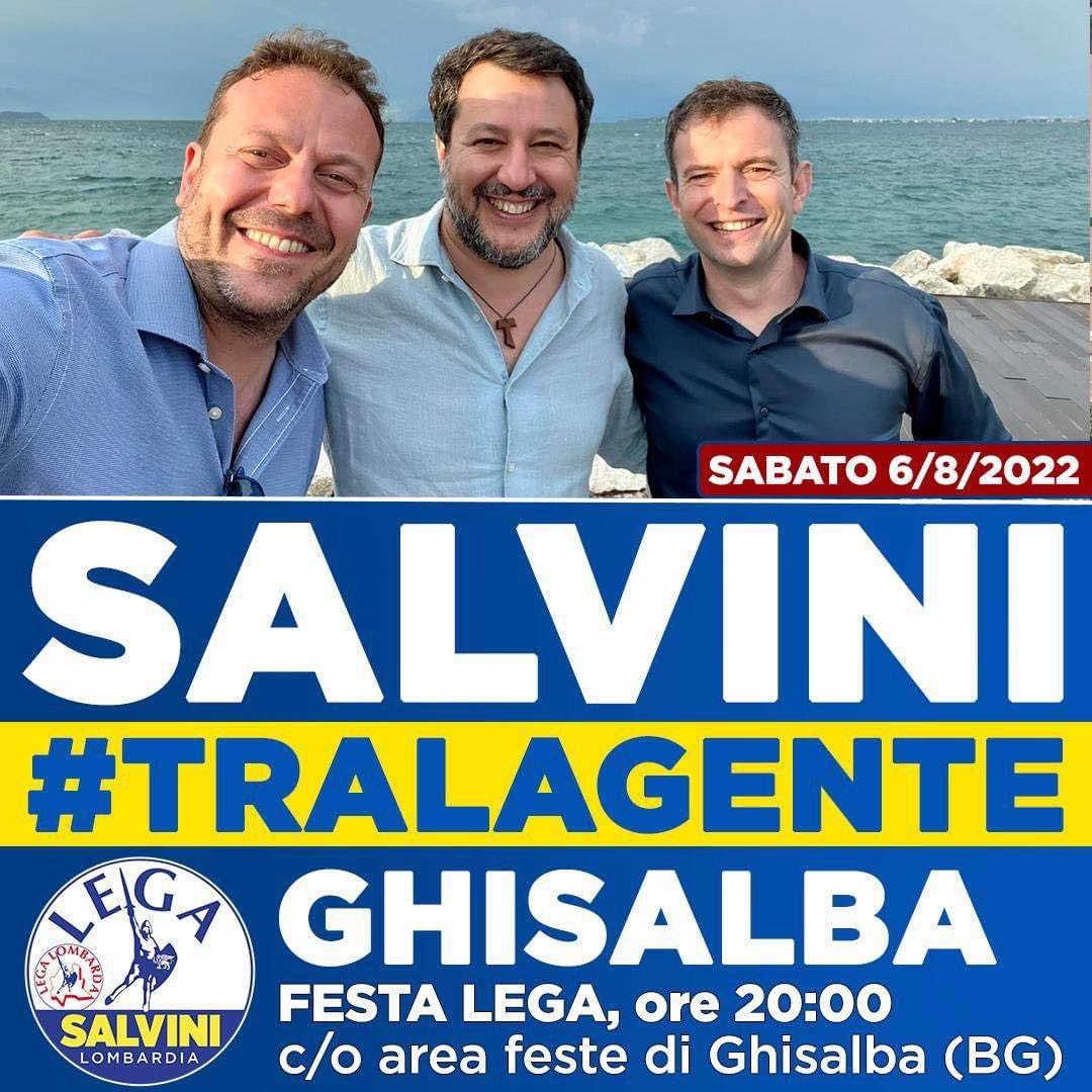 rebeccafrassini's tweet photo. Ci vediamo stasera a #Ghisalba con il nostro Matteo #Salvini! https://t.co/ph96yOKesP