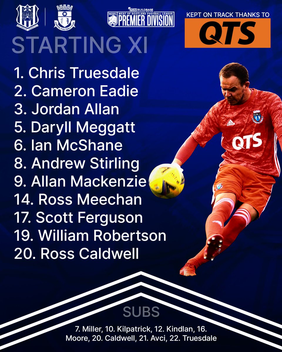 darvelfc's tweet photo. 🔢 Here is your Darvel team for this afternoon's match against @atfc1909 

#WOSLive #MTV https://t.co/FHeizqR4LX