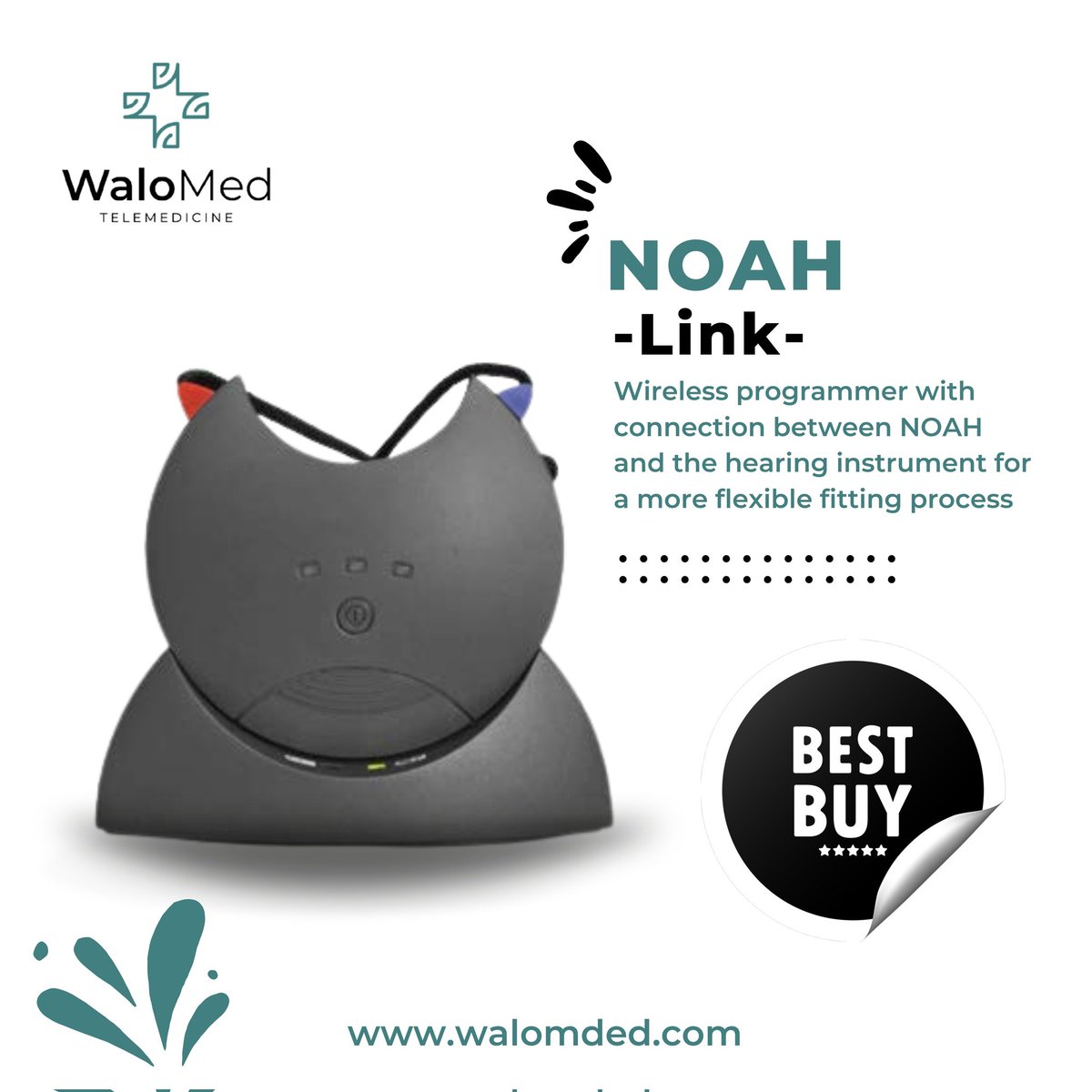 Walomed_'s tweet photo. NOAH Link:
Wireless programmer with connection between NOAH and the hearing instrument for a more flexible fitting process.

Buy Now!

For More Details Contact us:
☎️: +1 504 313 4085

Or visit our website
🌍: https://t.co/We9nUvvJrP

Or send us an email via
📧: sales@walomed.com https://t.co/tOmPRmXJbn