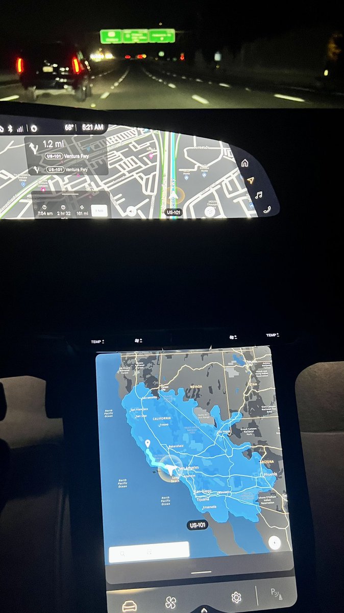 Tesla2Lucid's tweet photo. #LucidAir on way 2C @FthePump1 &amp; @TeslaClubSoCal New Ford lightning #EV pick up truck and joined by @ThanksDirector @LucidMotors at the @MadonnaInn in San Luis Obispo for the #TeslaTakeOver. #RangeMap says I can go to Tijuana, Phoenix, Sacramento and beyond! What #RangeAnxiety? https://t.co/RynEIM7Yo7