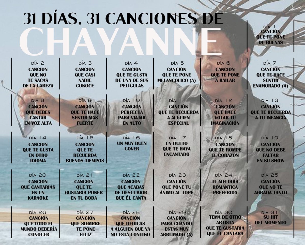 sangrelatinaFC's tweet photo. Día 6
"Canción que te pone a bailar"
 #ChayanneChallenge31dias

#31DiasDeCancionesDeChayanne 
#ChayanneChallenge 
#Chayanne
#TeAmoYPunto
#QueremosGira
#ChayanneNosUne
#ClubesUnidos
#SangreLatinaChayanneFansClub🍀🍀🍀 https://t.co/qmF3TGUjah